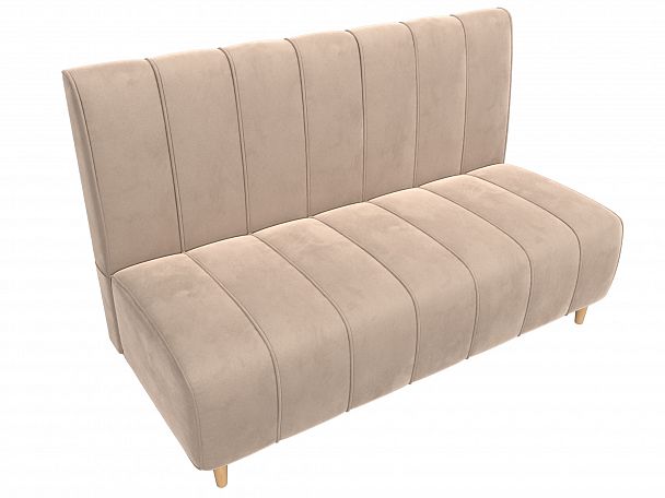 Прямой диван Ральф (полностью велюр бежевый) - Вид 5