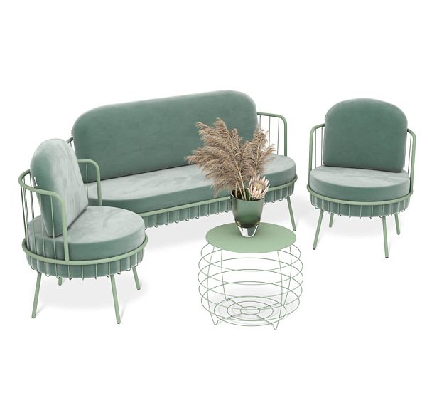 Комплект мебели Sheffilton SHT-DS284 нежная мята/бразо/мятный - Вид 1