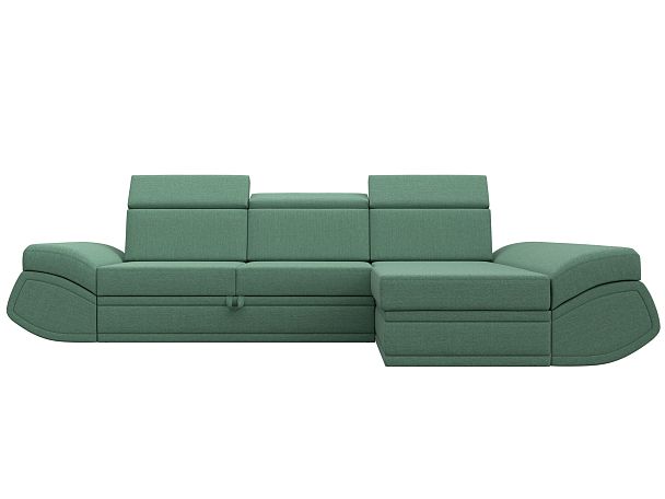 Диван угловой Лига-032 правый угол Рогожка зеленый - Вид 2