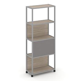 Shelf Mobile Стеллаж 5 уровней 1 секция VR.LT-STK-506.06 Дуб Аттик/Металл Серый/W-11 600*400*2000 - Фото предпросмотра