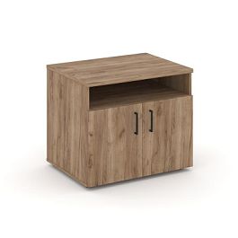 Стайл Проджект Тумба для оргтехники/сервисная SN.TS-001 Дуб Табак/Черный Ручки 796*600*680 - Фото предпросмотра