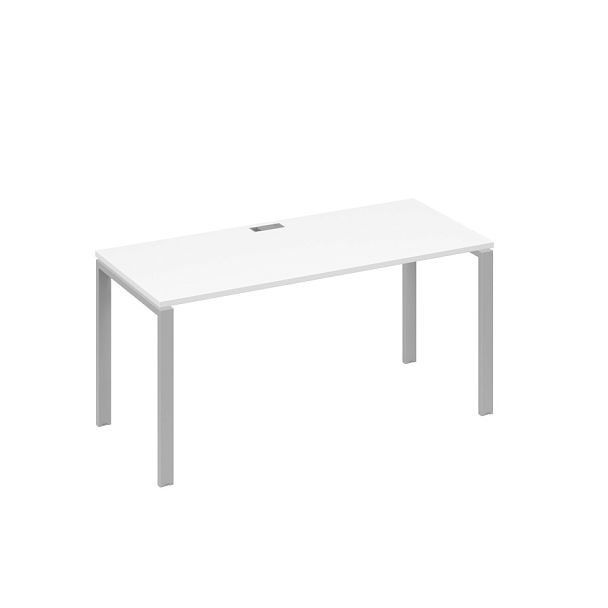 Стол письменный на металлокаркасе UNO A4 А4 Б1 015 БП белый премиум / металлокаркас серый - Вид 1