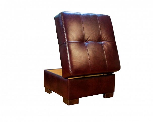 Пуф "Макс П5" кожа+иск.кожа, с ящиком 120 - Вид 4