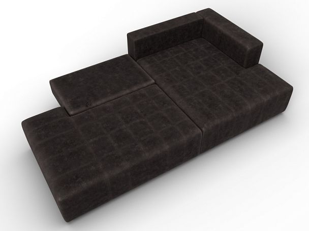 Диван угловой Лига-103 НПБ угол правый Велюр коричневый - Вид 8