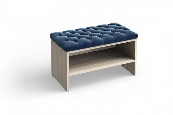 Банкетка «Флёр» 800 синяя - Вид 1