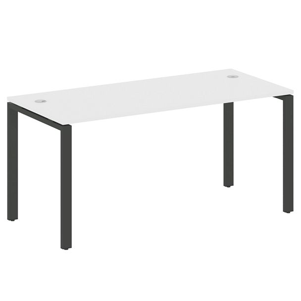 Metal System Стол письменный на П-образном м/к БП.СП-4 Белый/Антрацит металл 1600*720*750 - Вид 1