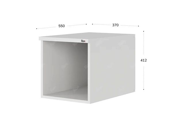 UNITY РА-04Г БЕЛЫЙ Антресоль узкая низкая 370х550х380 - Вид 1