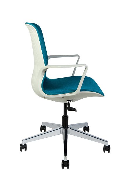 Кресло Некст / морская волна ткань / cветло серый пластик - Вид 3