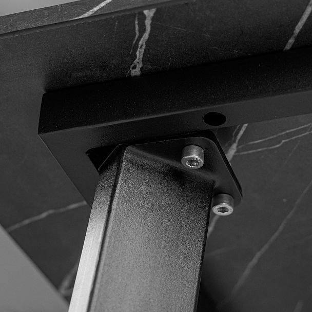 Стол разборный 1200*800, HPL Камень Пьетра Гриджиа чёрный - Вид 6