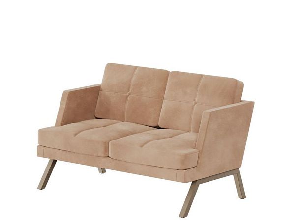 Aldo Диван двухместный с декором из пуговиц ALDB-02L Timless 020/Металл Капучино 1430*875*890 - Вид 1