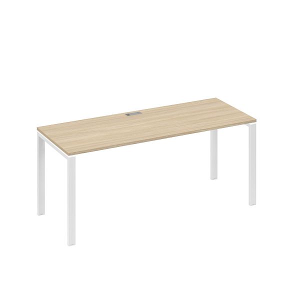 Стол письменный на металлокаркасе UNO A4 А4 Б1 016 БП дуб скандинавский / металлокаркас белый - Вид 1