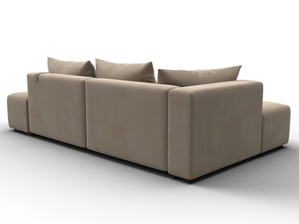 Диван угловой Лига-103 НПБ угол левый Велюр бежевый - Вид 5