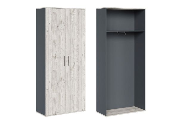 Гардероб Zion Light 90x42x207 дуб нордик - Вид 1