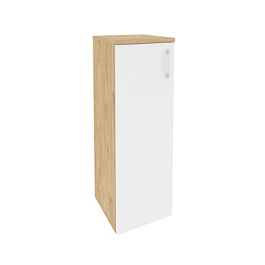 Onix Шкаф средний узкий левый O.SU-2.3 (L) Тиквуд светлый/Белый бриллиант 400*420*1207 - Фото предпросмотра