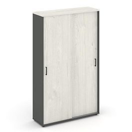 Стайл Проджект Шкаф-купе комбинир. SN.SHK-002 Антрацит/Дуб Наварра/Черный Ручки 1200*400*1982 - Фото предпросмотра