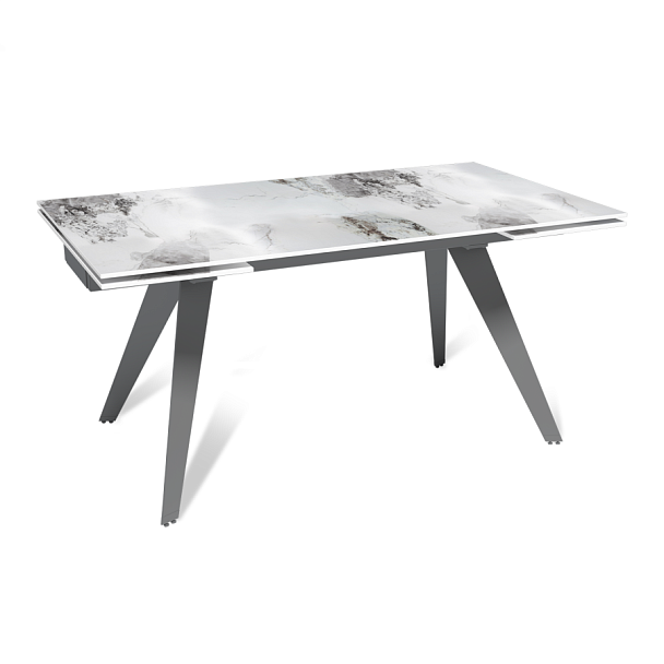 Стол раскладной Rhein (160+40+40), керамика глянцевая Calacatta - Вид 1