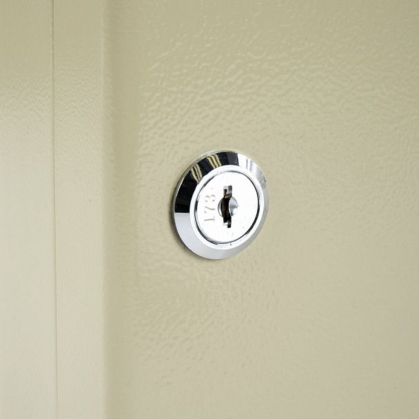 Шкафчик (Ключница) на 20 ключей BRAUBERG, 200х160х80 мм, с замком, +20 брелоков, серый, 290337 - Вид 5