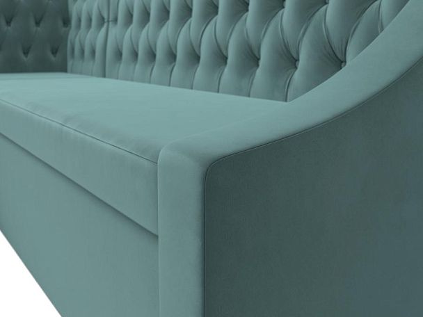 Кухонный угловой диван Мерлин левый (полностью Велюр бирюзовый) - Вид 4