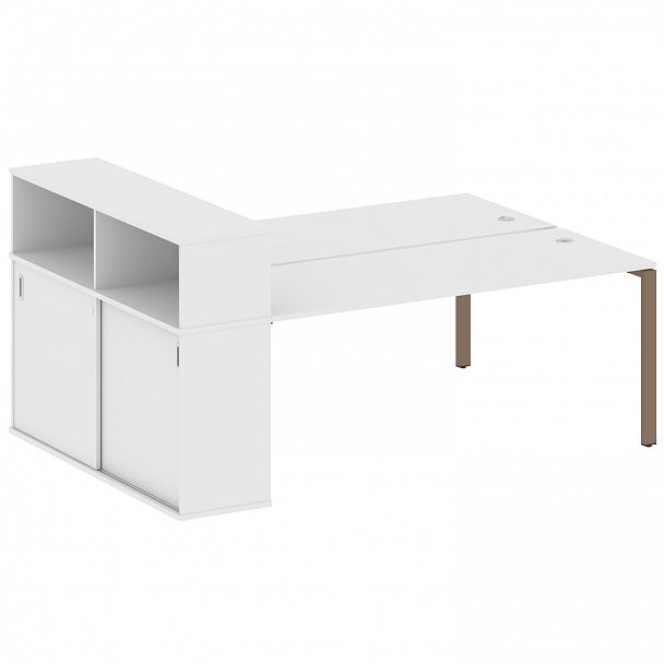 Рабочая станция "Metal System" БП.РС-СШК-2.5 белый/мокко - Вид 1