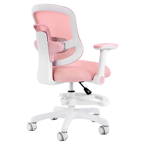 Кресло детское с подставкой для ног BRABIX KIDS "MG-215", сетка/ткань TW, розовое, 533311 - Вид 4
