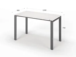 UNITY РМС6-12 ДУБ МОЛОЧНЫЙ Стол на металлокаркасе прямой 1200х600х750 - Фото предпросмотра