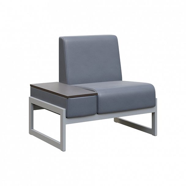 Диван одноместный со столиком универсальный "MODULE" MD.D1-ST1 Серый+серый - Вид 2