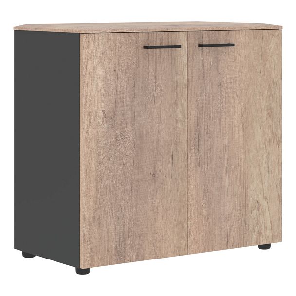 Шкаф с глухими дверьми и топом JLC 85.1 Дуб Каньон/Антрацит 856х452х814 JAY - Вид 1