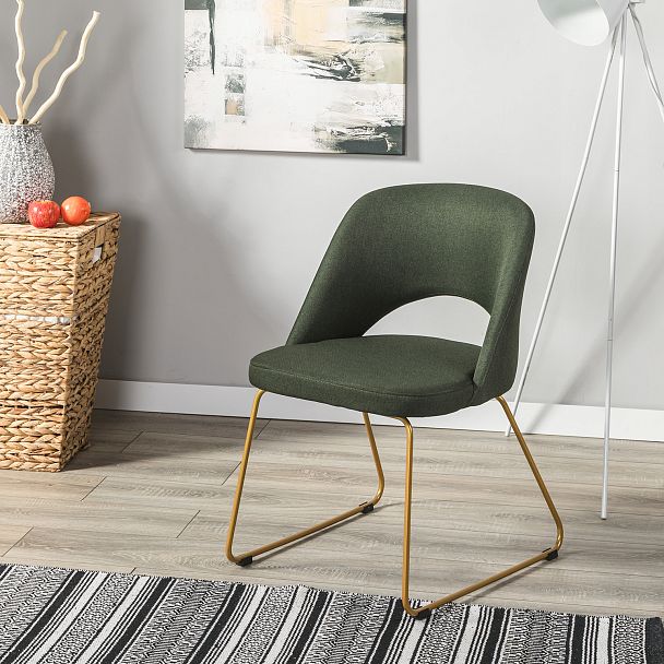 Стул Lars тёмно-зеленый/Линк золото - Вид 7