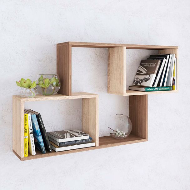 Полка навесная ПН-3 (1050*600*180) ясень шимо/дуб сонома - Вид 1