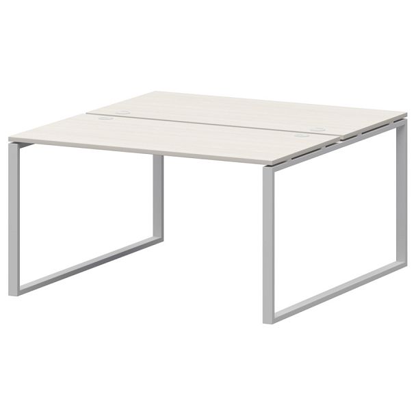 Бенч двойной на 2 рабочих места АМБ.О-005 Ясень шимо/Белый 1800x1496x760 Арго-М - Вид 1