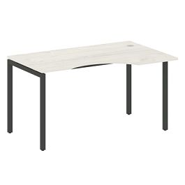 Metal System Quattro Стол криволинейный правый на П-образном м/к 40БП.СА-2 (R) Дуб наварра/Антрацит металл 1400*900*750 - Фото предпросмотра