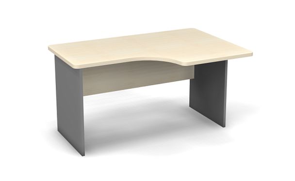 Стол эргономичный L,R 1400 Берлин Береза Майнау/Серый СУ 140.95 L/R - Вид 1