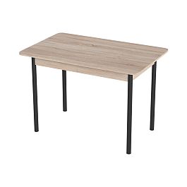 Стол Лион 1 ЛДСП (Подстолье прямое черное) НЕ ВЫБИРАТЬ Сонома - Фото предпросмотра