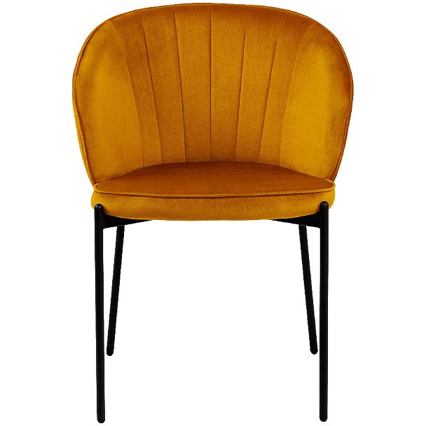 Комплект кухонных стульев Миэль горчичный велюр/черный, 4 шт. - Вид 2