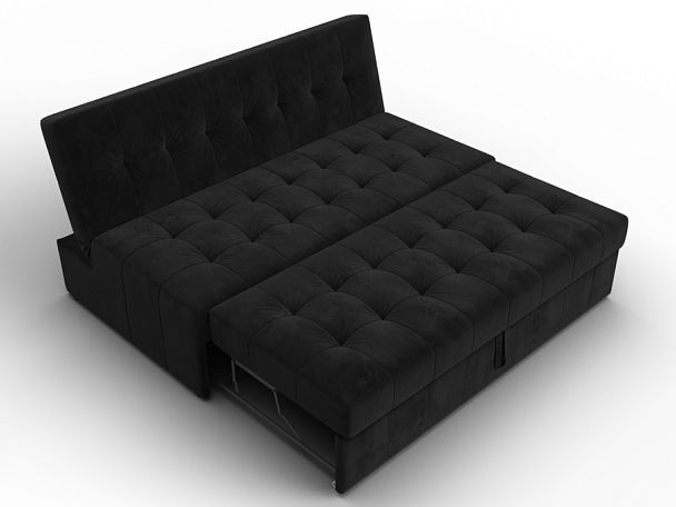 Диван прямой Лига-107 (160) Велюр черный - Вид 7