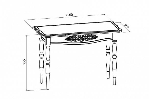 Стол туалетный Ассоль плюс АС-36 - Вид 5