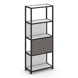 Shelf Mobile Стеллаж 5 уровней 1 секция VR.LT-STK-506.08 Белый Бриллиант/Металл Черный/W-26 800*400*2000 - Фото предпросмотра