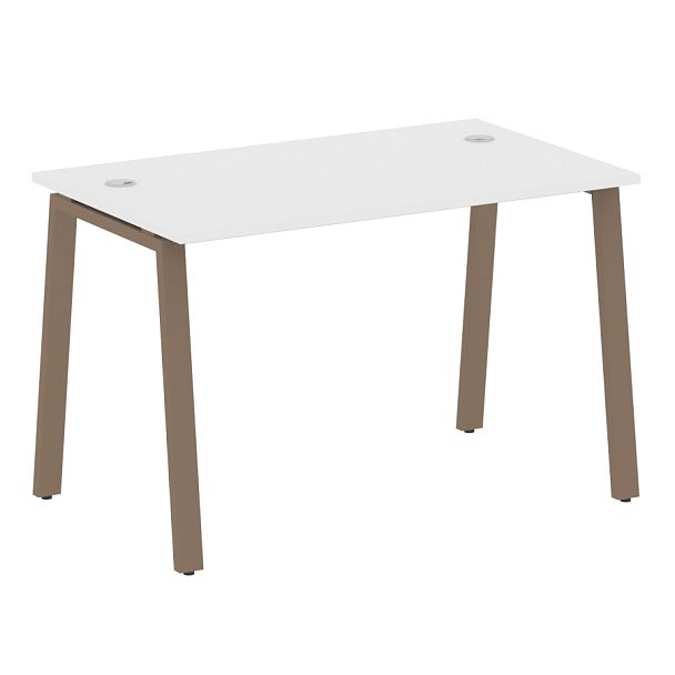 Metal System Стол письменный на А-образном м/к БА.СП-2 Белый/Мокко металл 1200*720*750 - Вид 1