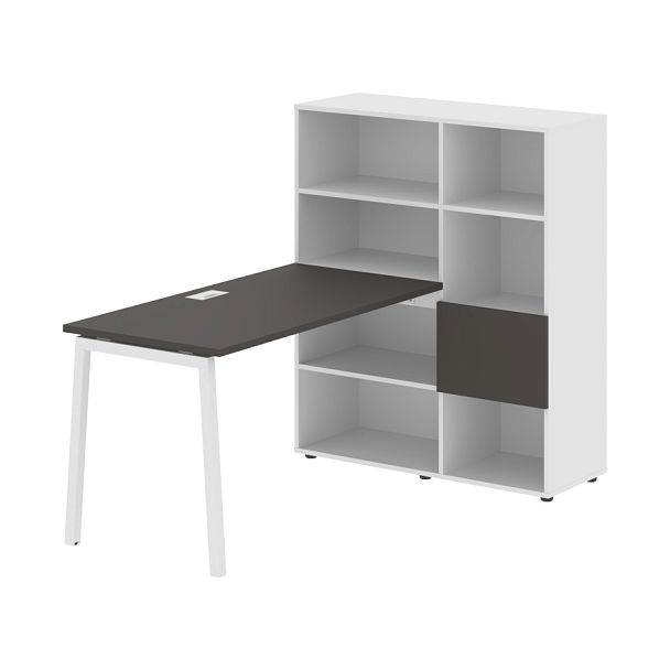 Стол-стеллаж ELRST 1113 Мокко/Белый/Белый 1790х1120х1355 EDIS - Вид 1