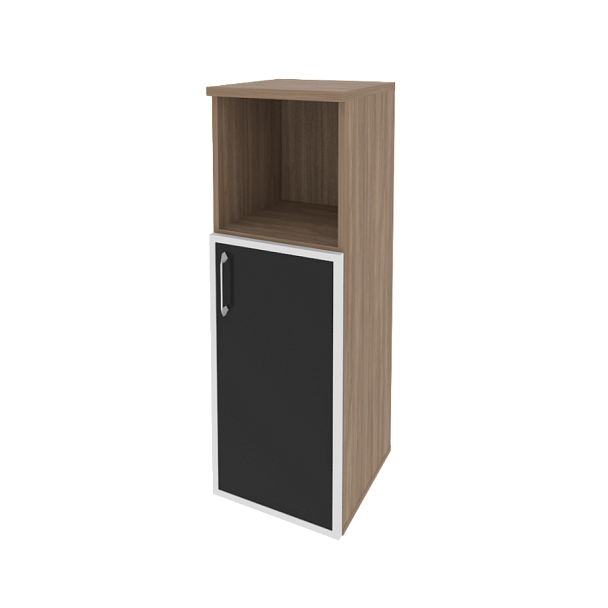 Onix Шкаф средний узкий правый O.SU-2.2 R (R) black Дуб аризона/Стекло black 400*420*1207 - Вид 1