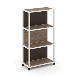 Shelf Mobile Стеллаж 4 уровня 1 секция VR.LT-STK-404.12 Дуб Аризона/Металл Белый/W-25 1200*400*1523 - Фото предпросмотра
