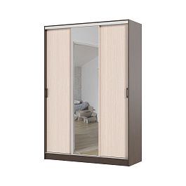 Альянс 1,5 м шкаф-купе (1500*2200*610 мм) венге/белфорт - Фото предпросмотра