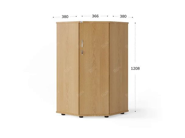 UNITY PШ-80 БУК Угловой шкаф закрытый 620х620х1208 - Вид 1