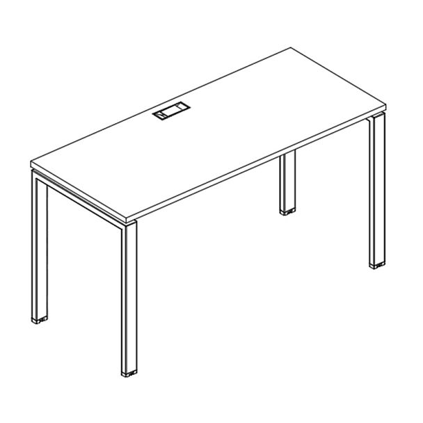 Стол письменный на металлокаркасе UNO A4 А4 Б1 002 БП серый / металлокаркас серый - Вид 3