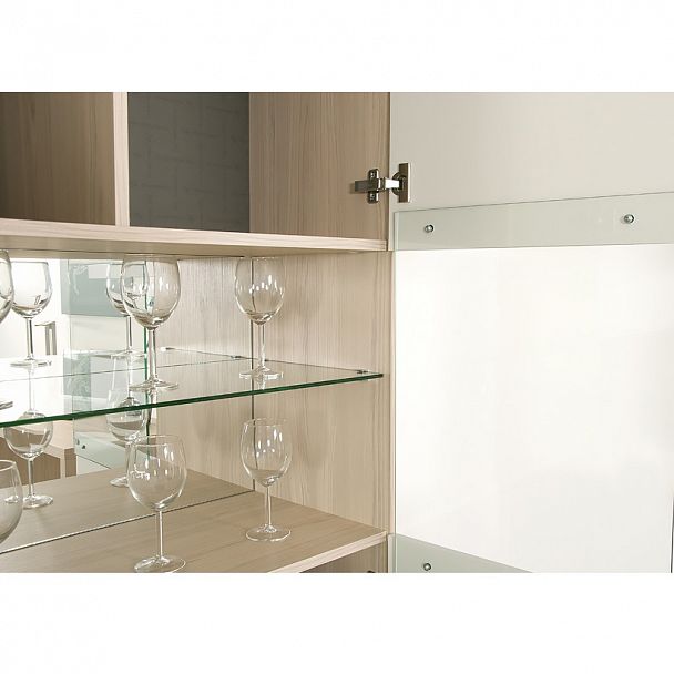 Шкаф 2-х створчатый со стеклянными дверцами Ш2 "Энни" - Вид 7