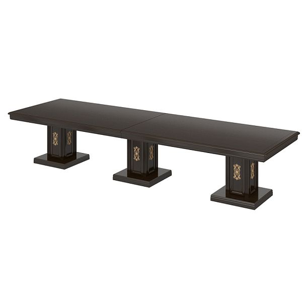 Стол для переговоров "Версаль люкс"  ПК-ВРЛ-СТГ400Х117/И3-В1-974 темный орех - Вид 1