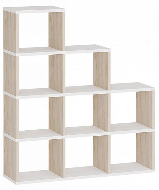 Стеллаж Бартоло СЛД 4 Карамель/Белый - Вид 1