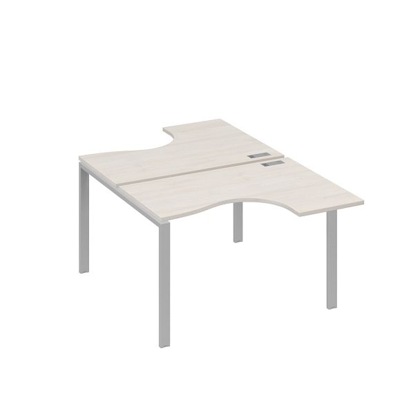 Рабочая станция опоры UNO столы (2х120) Классика A4 А4 Б1 180 БП дуб / металлокаркас серый - Вид 1
