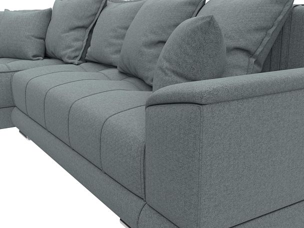 Диван угловой НордСтар левый угол Рогожка серый - Вид 4