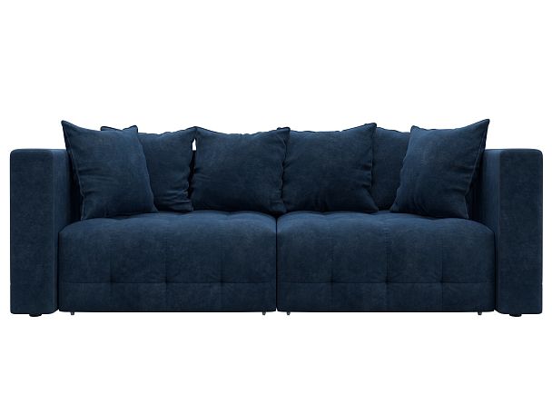 Диван прямой Лига-052 НПБ Велюр синий - Вид 2